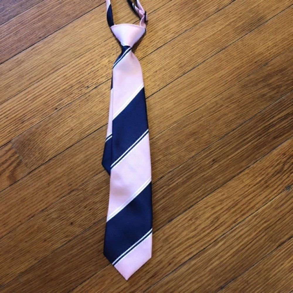 The Children's Place Boys Tie Pink & Navy 4-7 NWOT